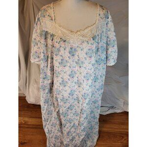 Floral Lace Trim Nightgown
